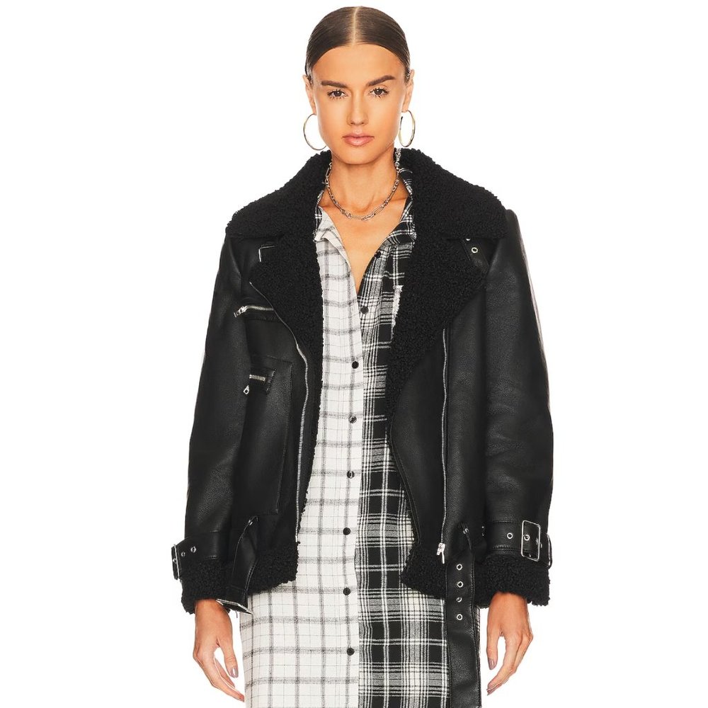 BNWT Steve Madden Quinn Faux Leather Jacket Sz S